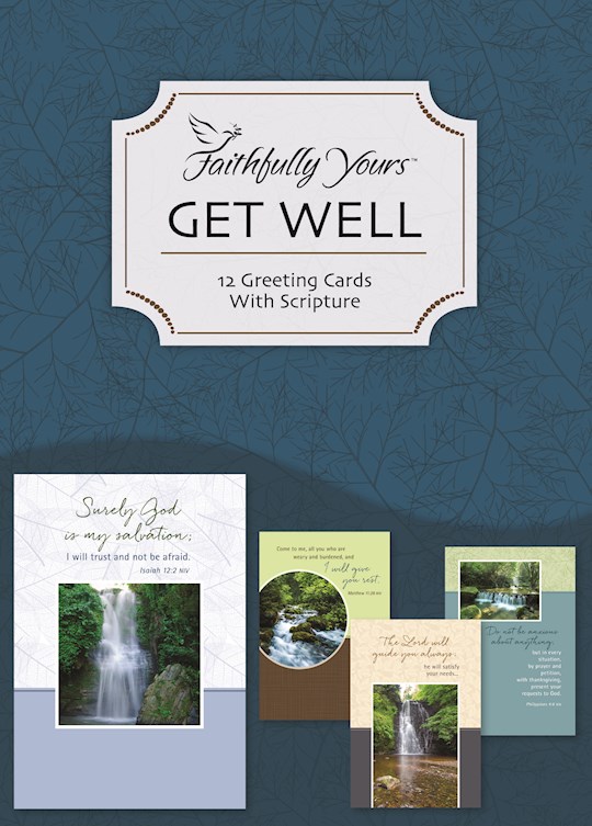 Get Well, Waterscapes, Box of 12 Cards, NIV