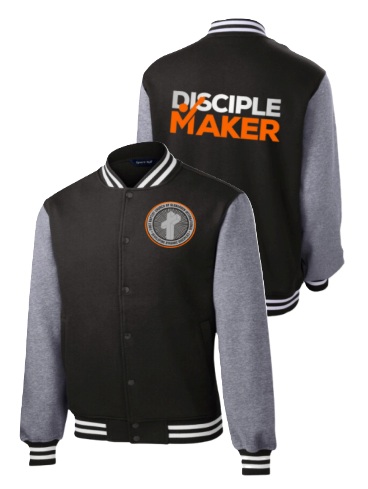 9990041261 Disciple Maker Letterman Jacket, Black