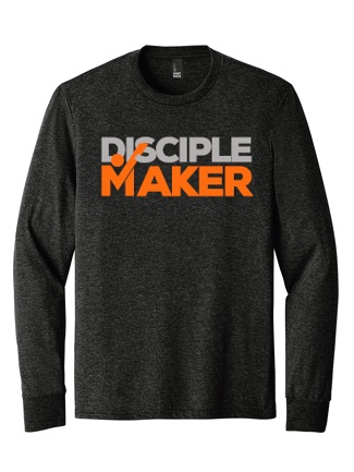 Disciple Maker Flint Black Long Sleeve Tee - Front Disciple Maker Long Sleeve Tee, Black Frost
