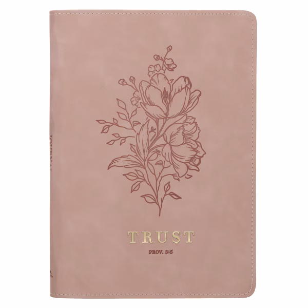 Trust Mottled Blush Faux Leather Classic Journal - Proverbs 3:5