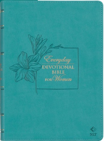 NLT Everyday Devotional Bible For Women-Teal Faux Leather