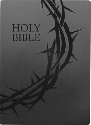 KJV Holy Bible Crown Of Thorns Design Large Print - Black Ultrasoft
