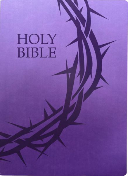 KJV Holy Bible Crown Of Thorns Design Large Print - Royal Purple Ultrasoft